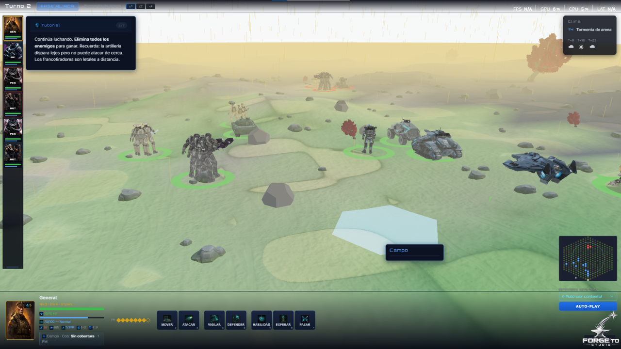 Ground combat in the desert