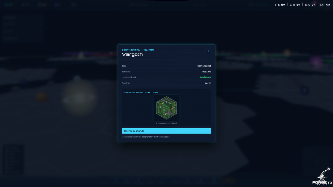 World overview panel